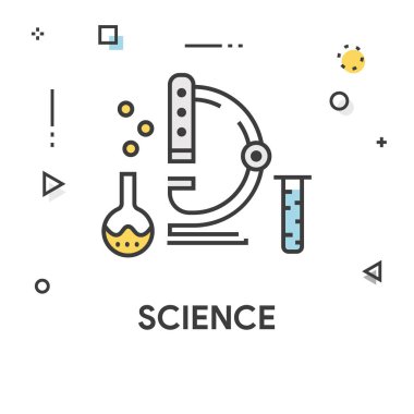 Bilim renkli satırı simgesi