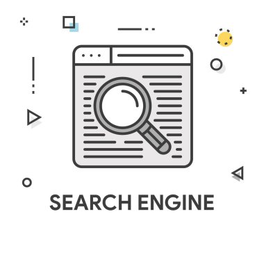 Arama motoru renkli çizgi simgesini