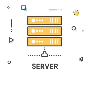 Sunucu renkli çizgi simgesi