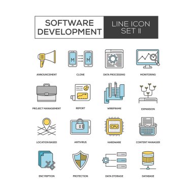 Yazılım geliştirme Icon Set 