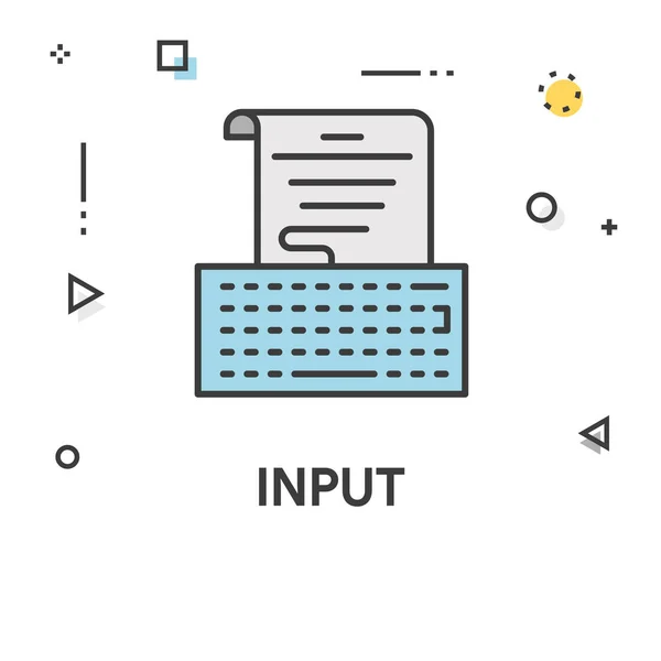 Gekleurde invoerregel pictogram — Stockvector