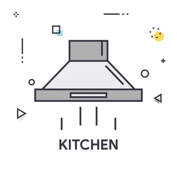 Ligne de cuisine icône — Image vectorielle