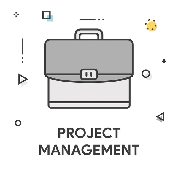 Project Management Line Icon — Stock Vector
