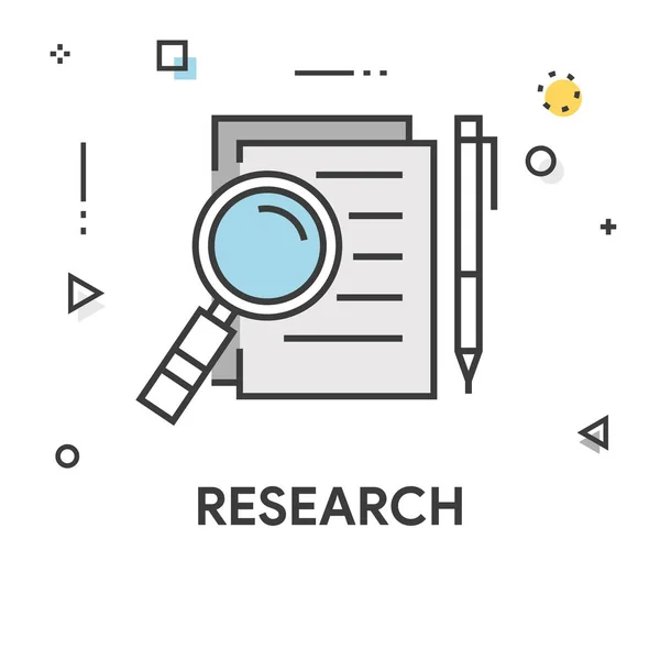 Icono de línea de color de investigación — Vector de stock