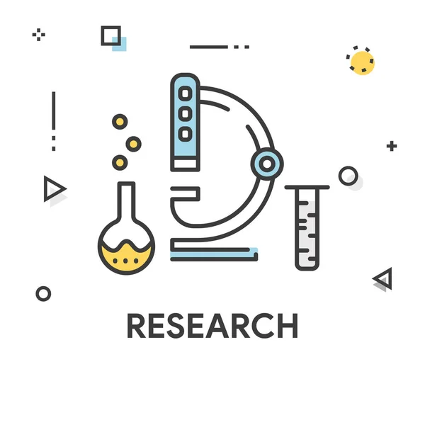 Icono de línea de color de investigación — Vector de stock