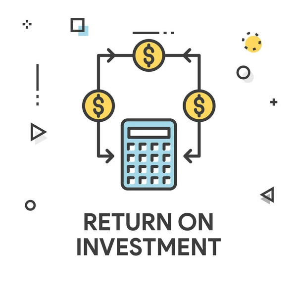 Návratnost ikony investiční linky — Stockový vektor