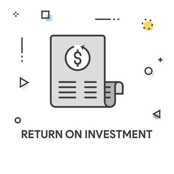 Значок "Return on Investment Line" — стоковый вектор