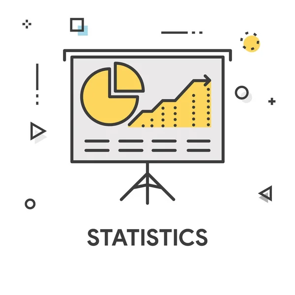 Icona della linea statistica — Vettoriale Stock