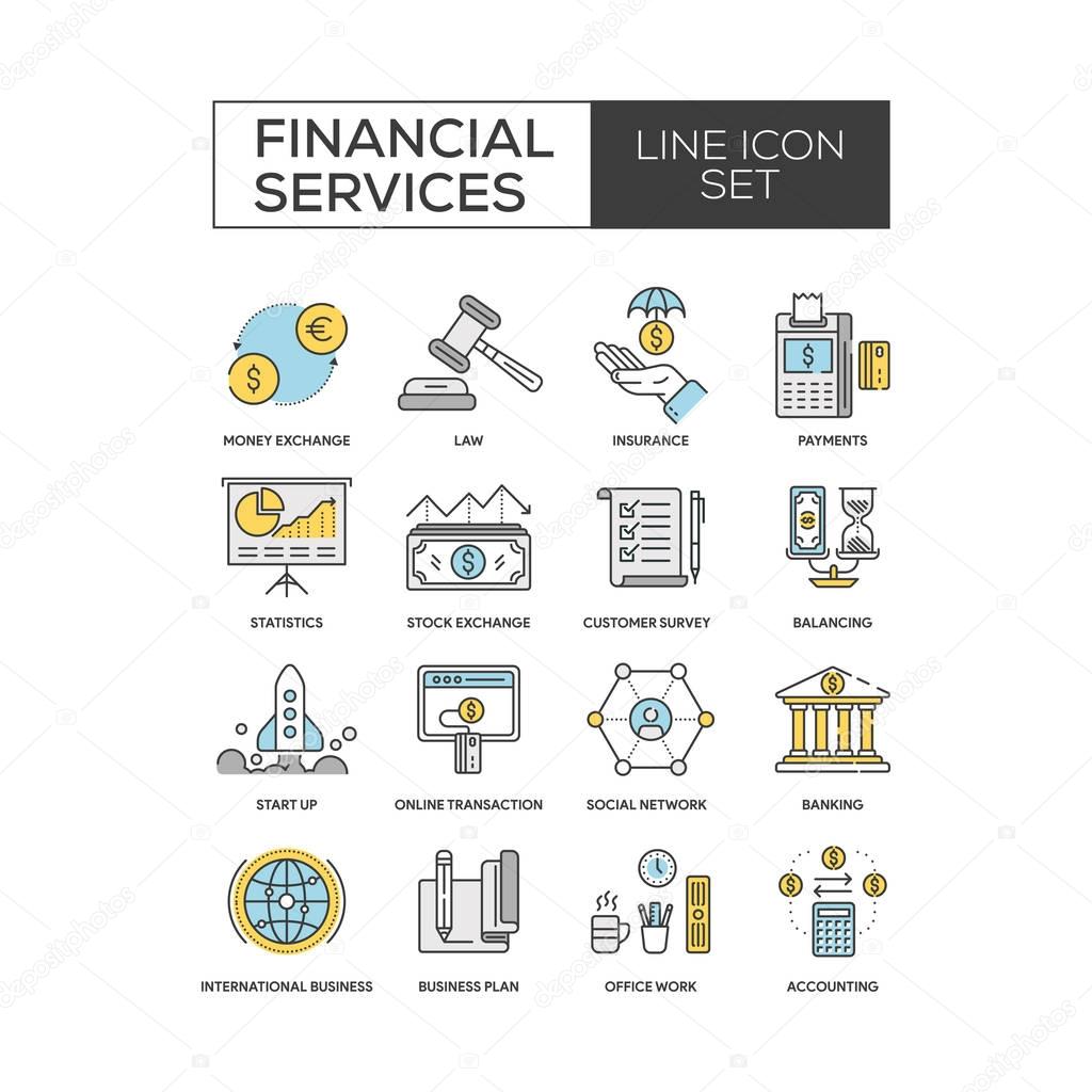 Financial Services Icon Set