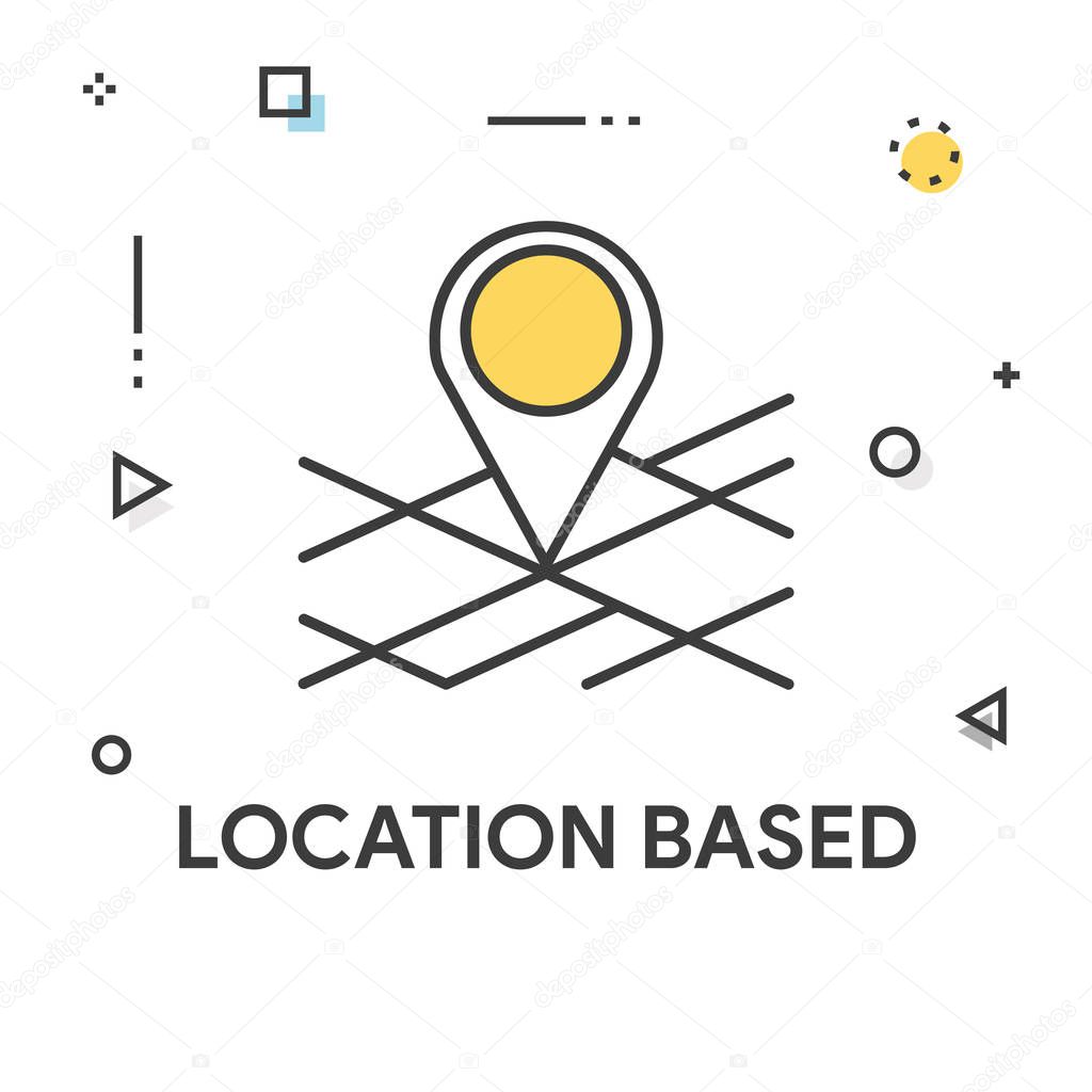 Location Based Line Icon