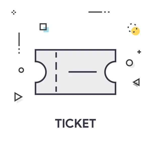 Icono de línea de ticket — Vector de stock