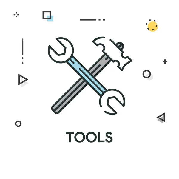 Ícone de linha ferramentas —  Vetores de Stock