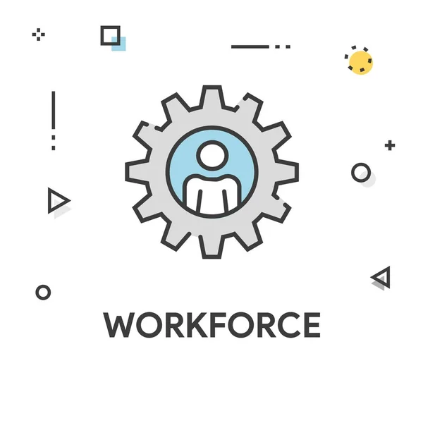 Pictogram van de lijn van de beroepsbevolking — Stockvector