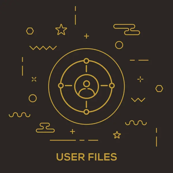 ユーザー ファイルの概念 — ストックベクタ