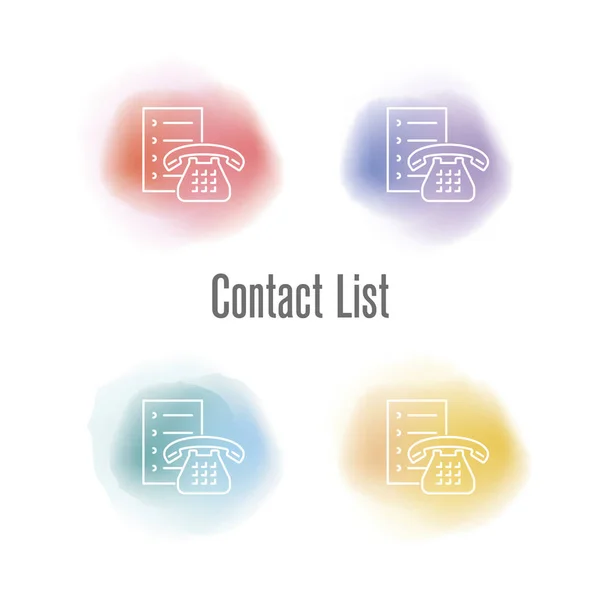 Liste Contacts Concept Illustration Vectorielle — Image vectorielle