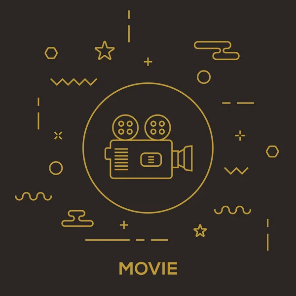 Concept de projecteur de film — Image vectorielle