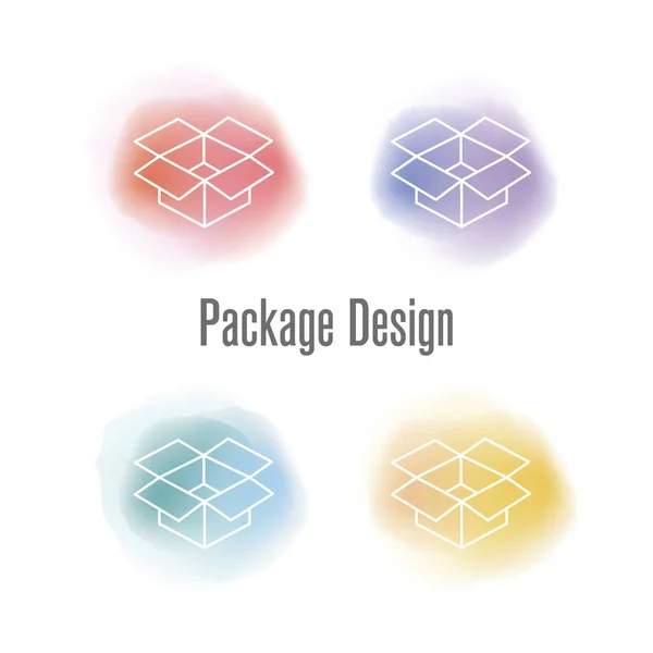 Paketet designkoncept — Stock vektor