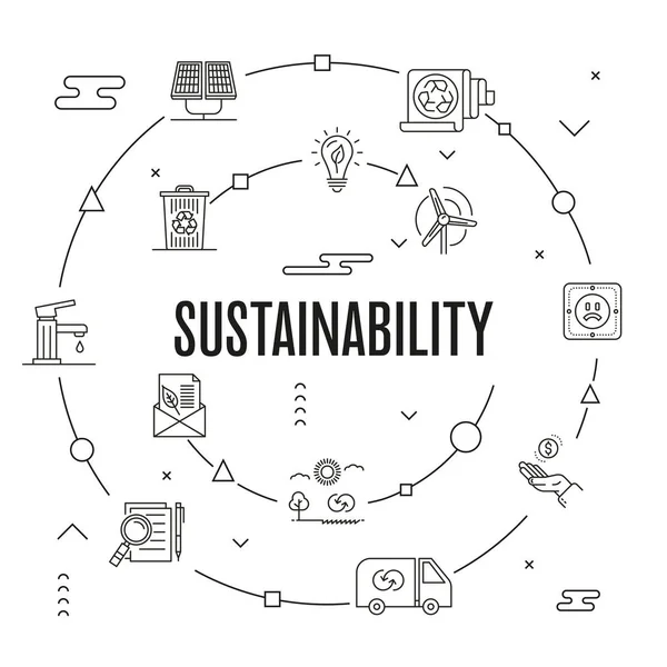 持続可能性事業コンセプト — ストックベクタ