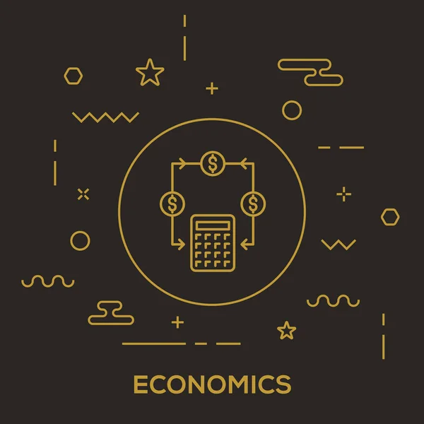 Concepto de negocio de economía — Vector de stock