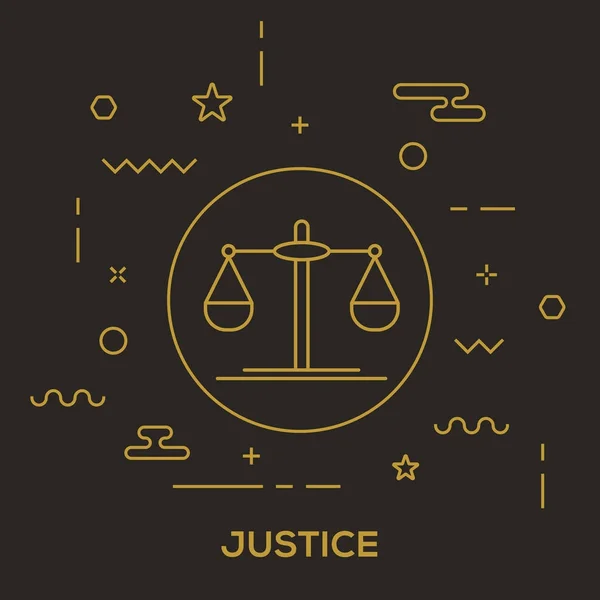 Koncepcja sieci Web sprawiedliwości — Wektor stockowy