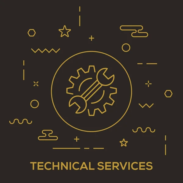 Technické služby koncept — Stockový vektor