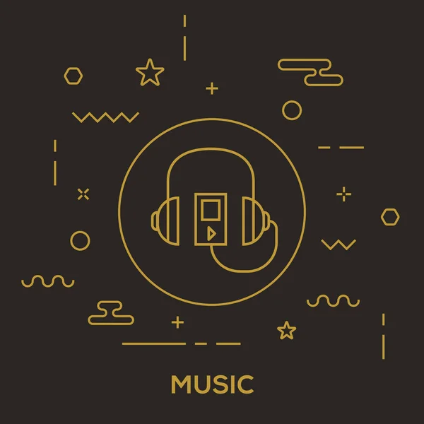 Цифровая музыка — стоковый вектор