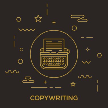 Copywriting kavramı, vektör çizim