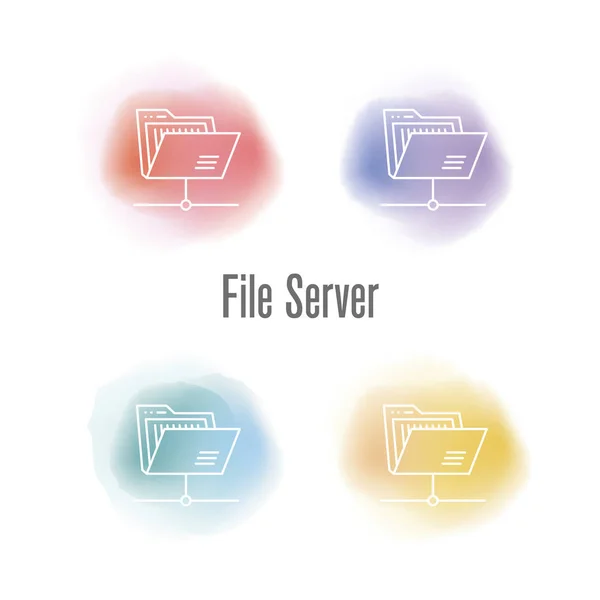 文件服务器概念 — 图库矢量图片