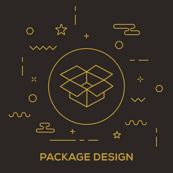 Concepto de diseño de paquetes — Vector de stock