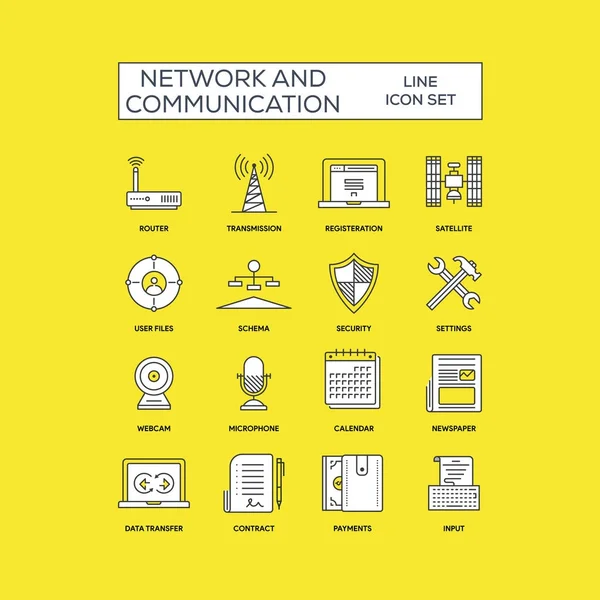 Netwerk en communicatie concept — Stockvector