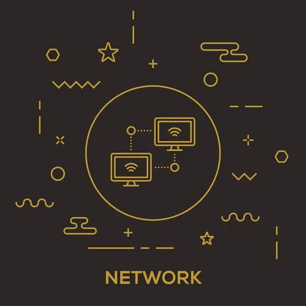 ネットワークと通信の概念 — ストックベクタ