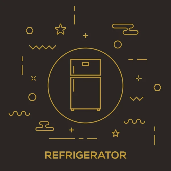 현대 냉장고 개념 — 스톡 벡터