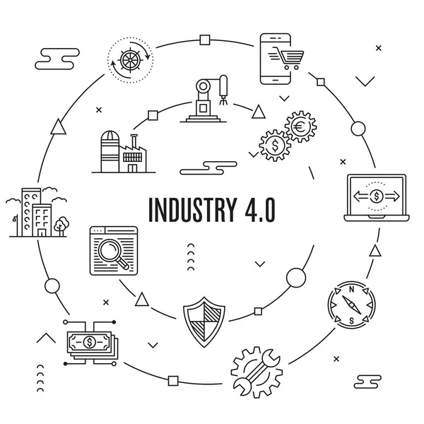 Concepto industrial moderno — Archivo Imágenes Vectoriales