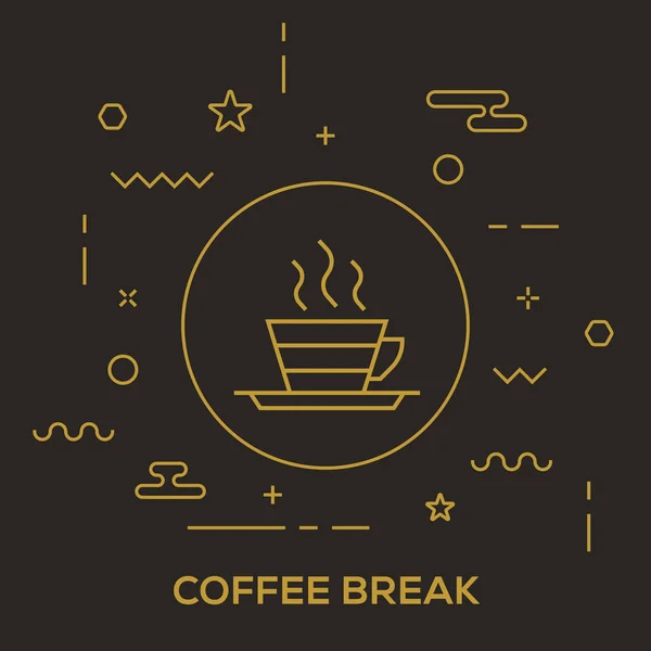 커피 의분 해 개념 — 스톡 벡터