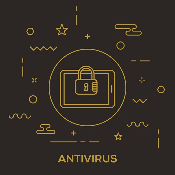 Цифровий антивірусне концепції — стоковий вектор