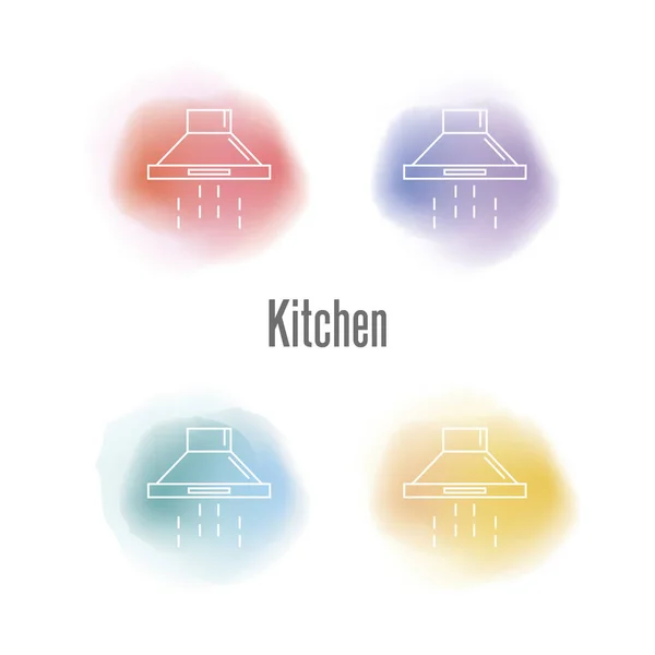 キッチン ストーブのコンセプト — ストックベクタ