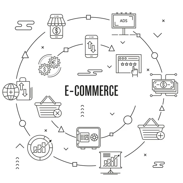 E-Commerce digitale Concept — Stockvector