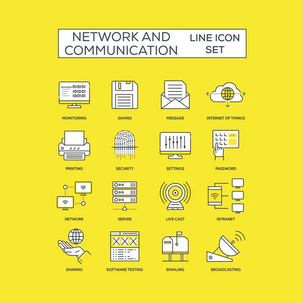 Concept de réseau et de communication — Image vectorielle