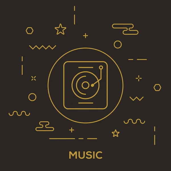 Concepto de música digital — Vector de stock