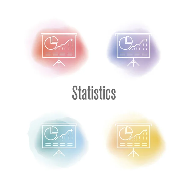 Concetto di statistica aziendale — Vettoriale Stock