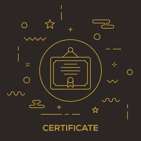 Udělení certifikátu koncept — Stockový vektor