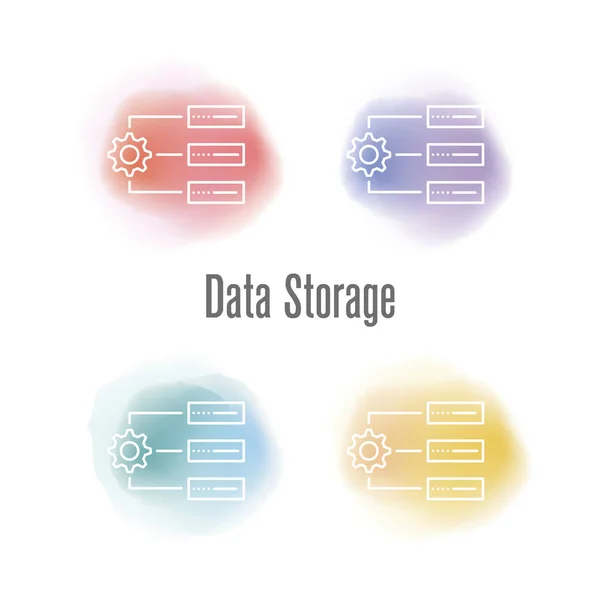 Concept de stockage des données — Image vectorielle