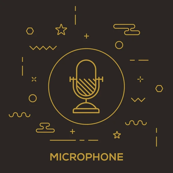 Digital Microphone Concept — Stock Vector
