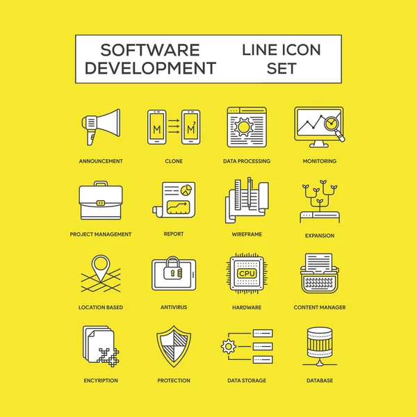Concept de développement logiciel — Image vectorielle