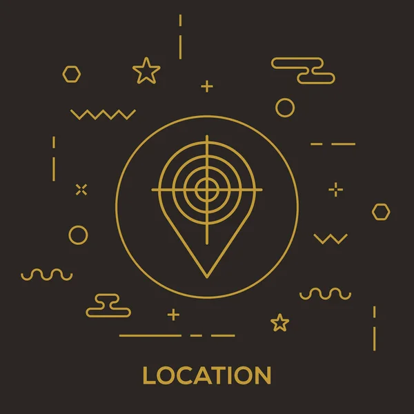 Digital Location Concept — Stock Vector