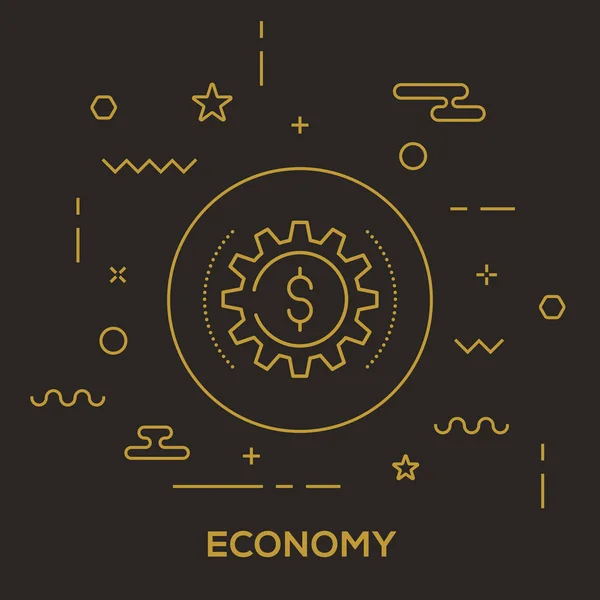 Concepto de economía empresarial — Vector de stock