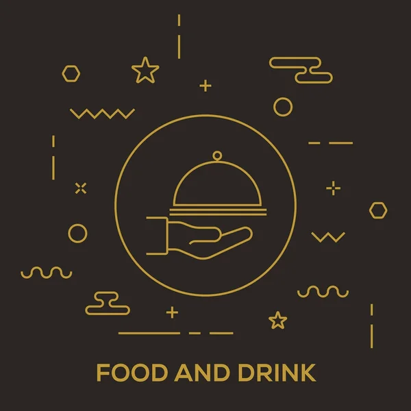 Service alimentaire et concept de boisson — Image vectorielle