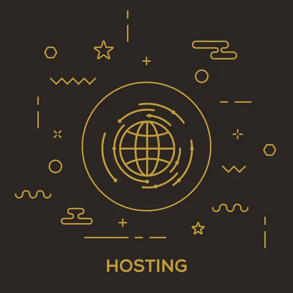 Internet Hosting Concept — Vector de stoc