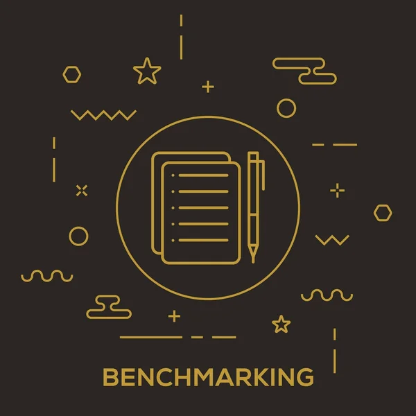 Benchmarking-Konzept für Unternehmen — Stockvektor