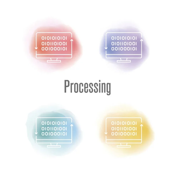 データ処理の概念 — ストックベクタ